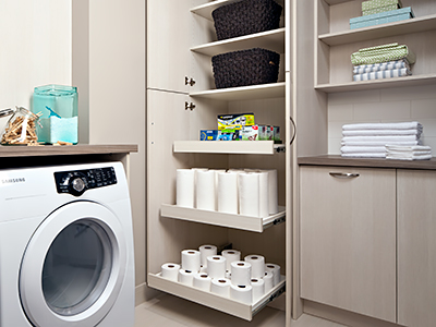 laundry room shelving and storage